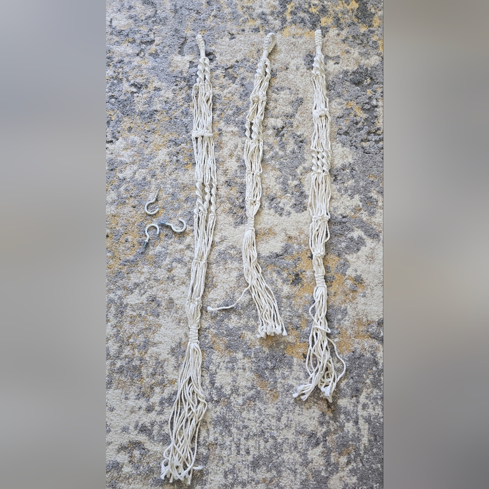 Handmade Macrame Plant Hangers (3!)